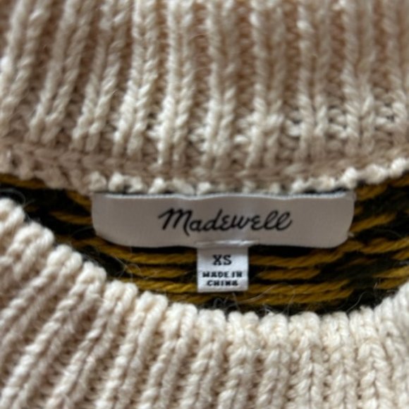 Madewell Mock Neck Scandinavian Fisherman Sweater - Picture 2 of 3